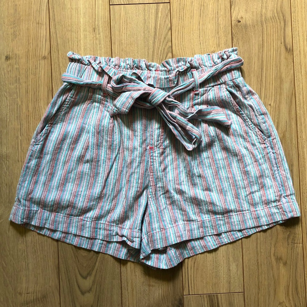 Women’s American Eagle Outfitters Multicoloured Striped Paper bag Shorts size S